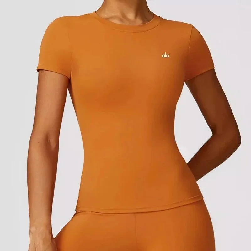 Alo Yoga Alo T-Shirt Berries Orange Tops Orange - 1