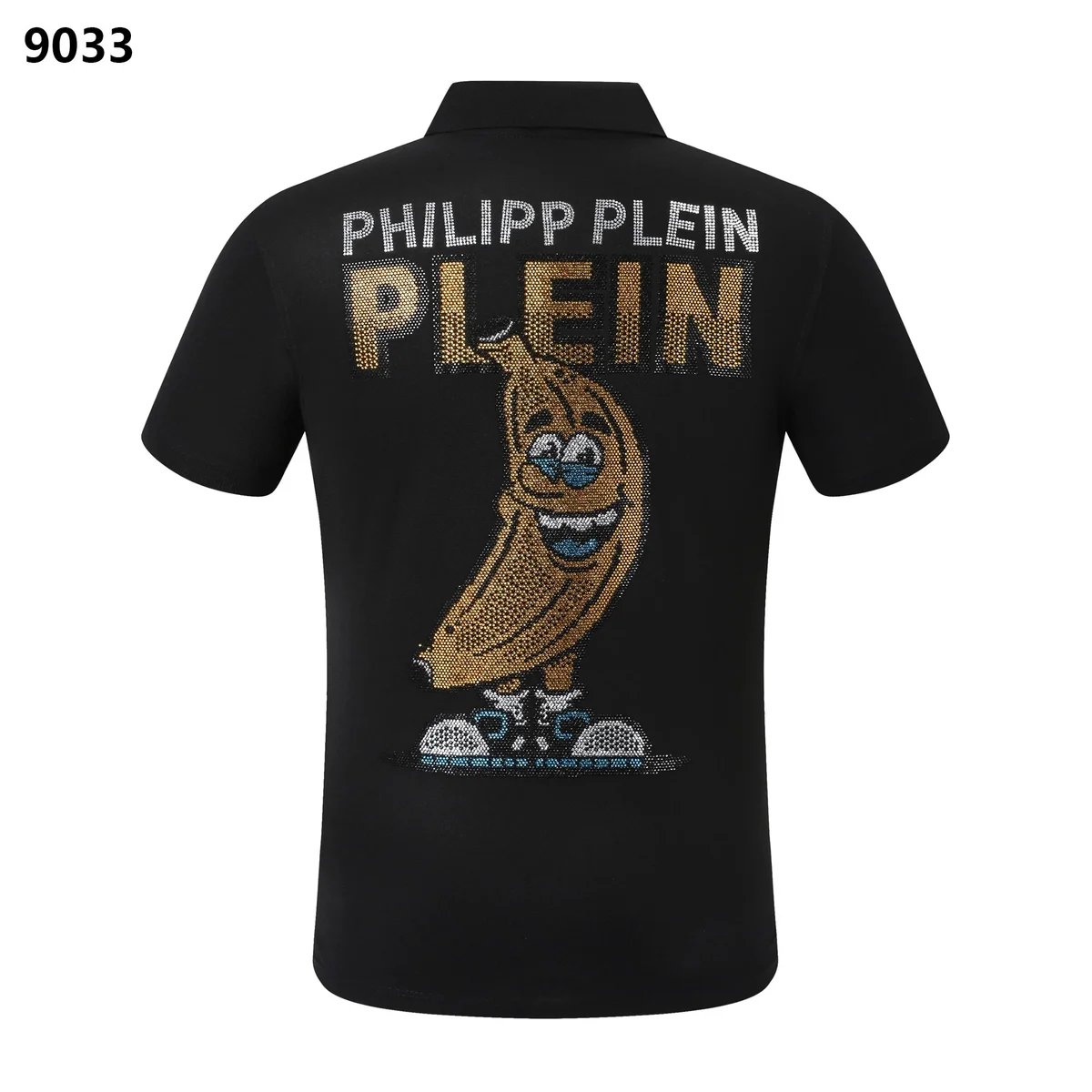 Philipp Plein Philipp Plein Banana Graphic Polo Shirt 20 Black Black - 1