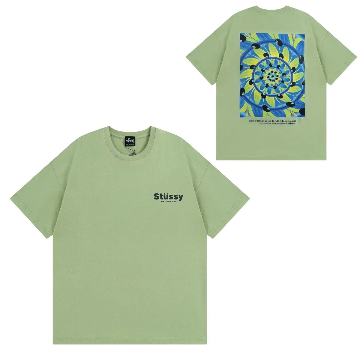 Stussy Stüssy STX-021 Olive Green T-Shirt Green - 1