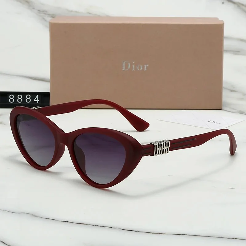 Dior Dior Lady Dior Wine Red Cat-Eye Sunglasses Red - 1