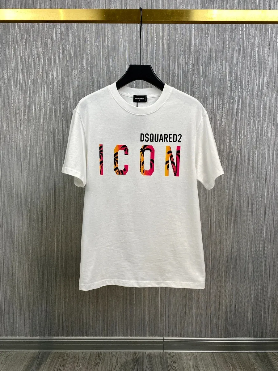 DSQUARED2 DSQUARED2 Icon White Palm Tree Print T-Shirt White