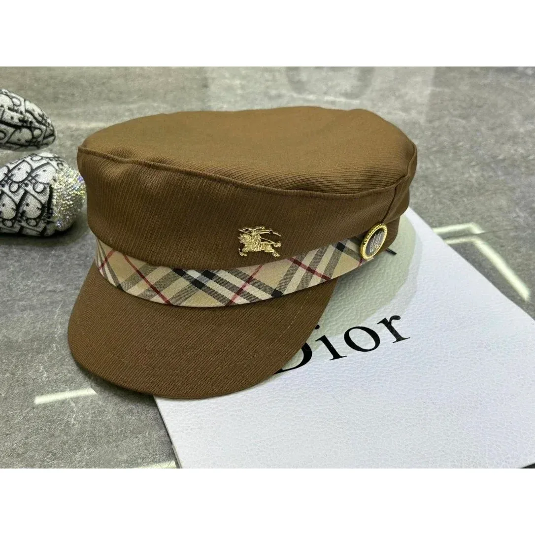 Burberry Burberry Classic Check Cap Brown Headwear Brown - 1