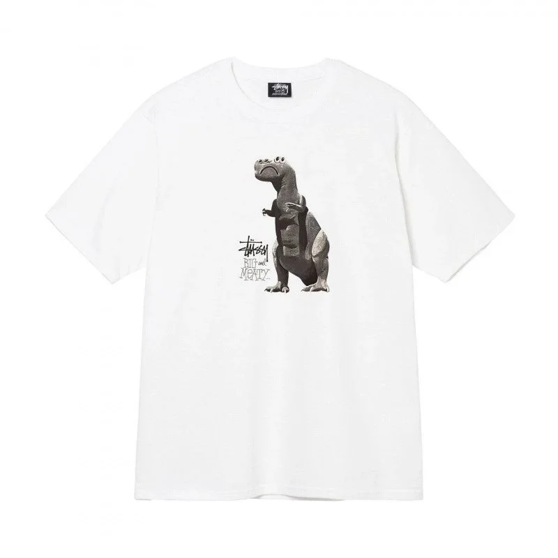 Stussy Stussy White Dinosaur Graphic T-Shirt White - 1