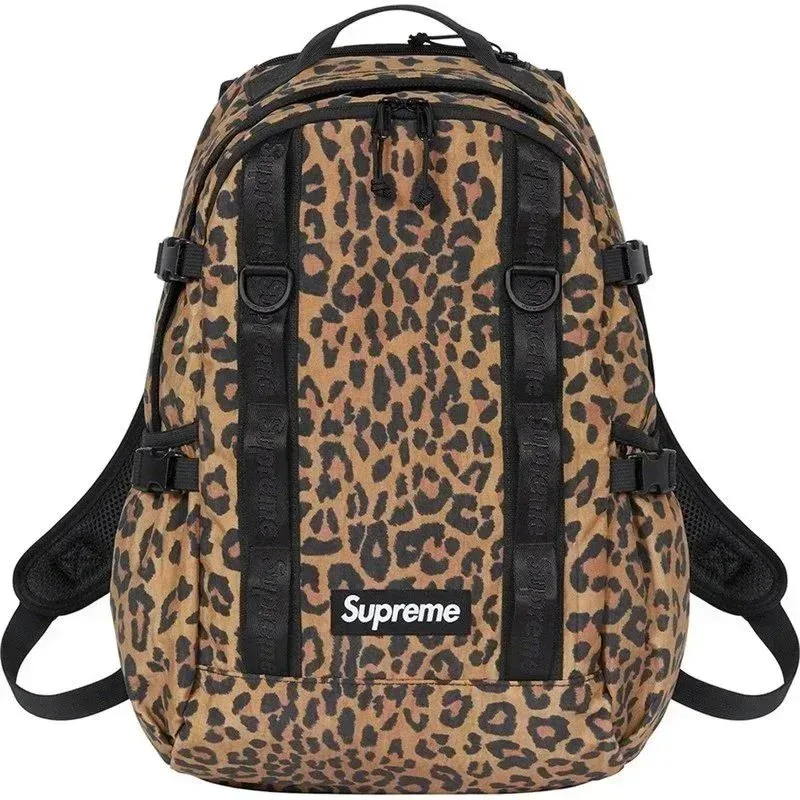 Supreme Supreme Leopard Print Backpack Brown