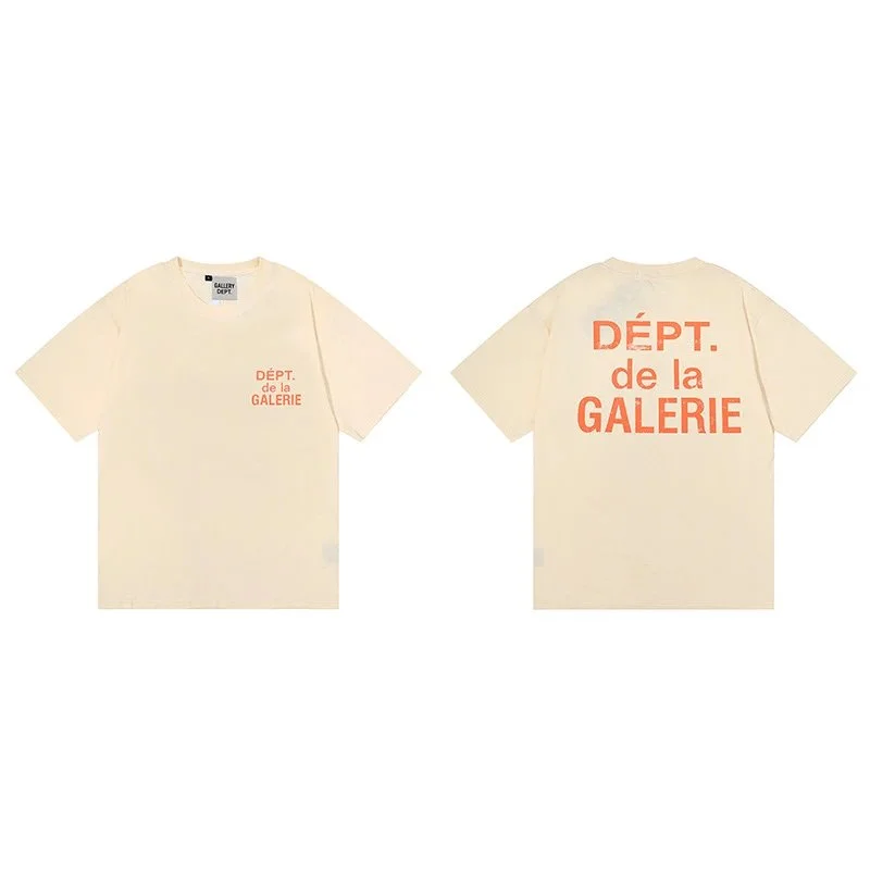 Gallery Dept. Gallery Dept. Dépt. de la Galerie T-Shirt Dela杏橙字 6010 Beige - 1