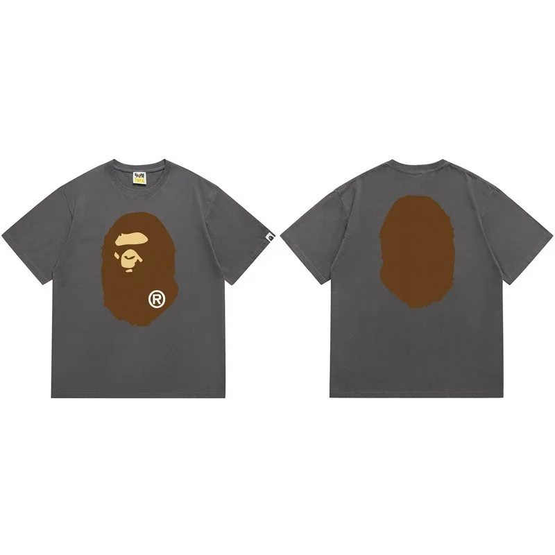 A Bathing Ape BAPE STA 175深灰 BAPE Head T-Shirt Grey - 1