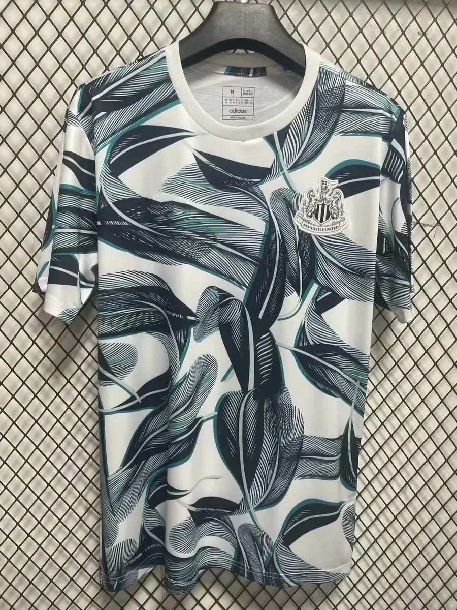Adidas Adidas Newcastle United Jersey White Leaf Print T-Shirt White - 1