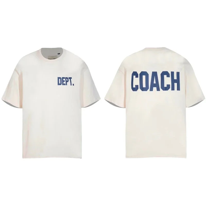 Coach Coach Dept. Coach T-Shirt Cream Blue Cream - 1