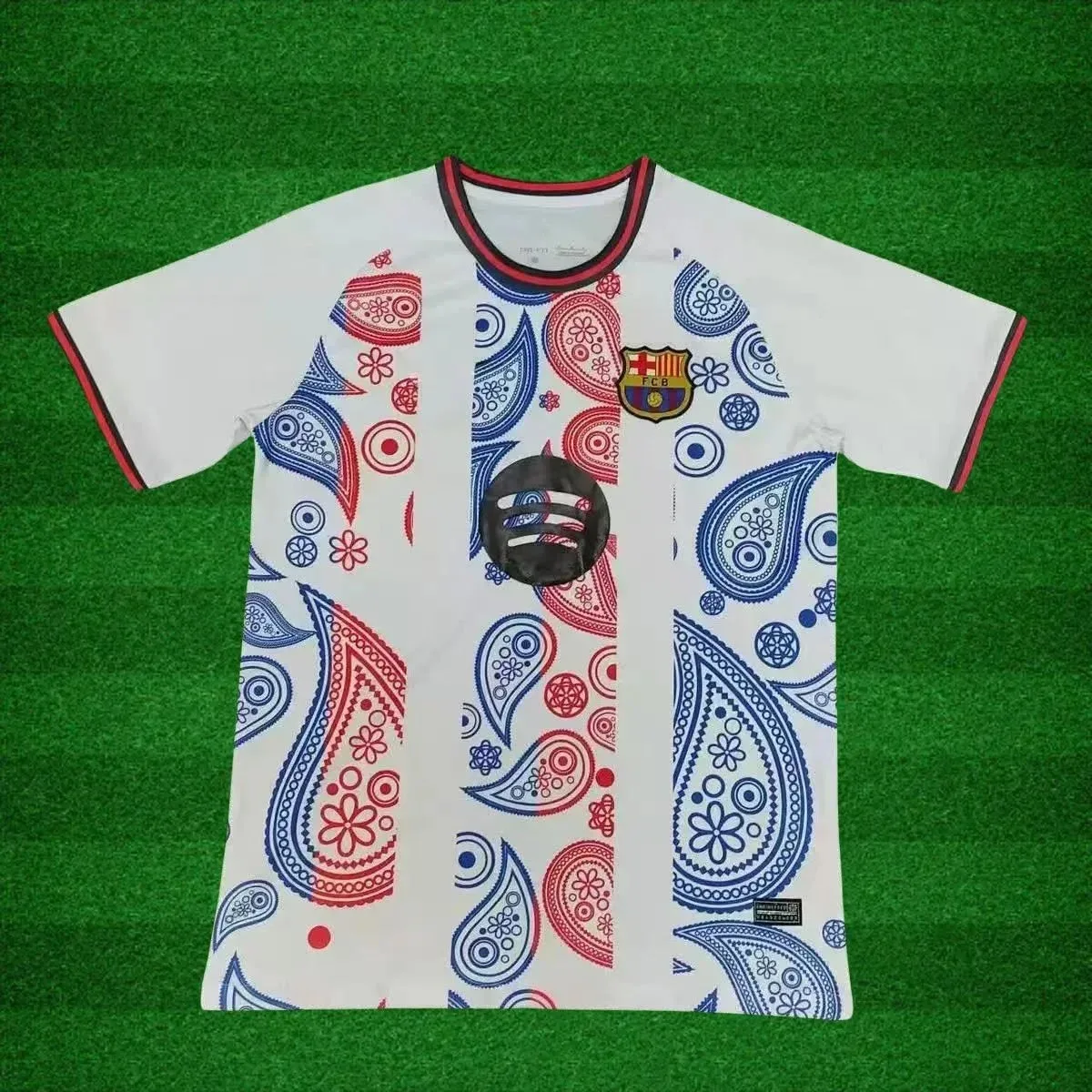 Nike Nike Air Force 1 FC Barcelona Special Edition White Paisley Jersey White - 1