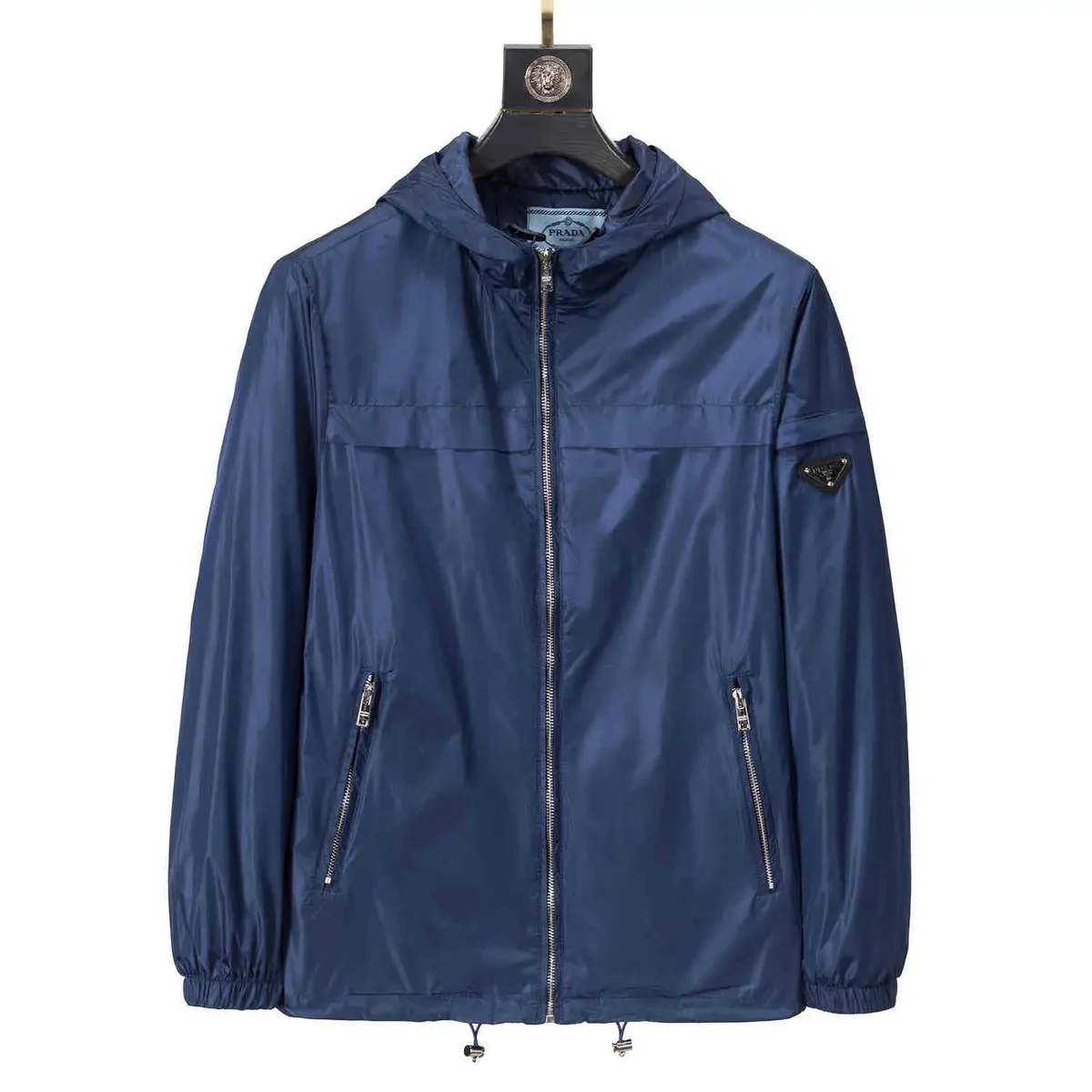 Prada Prada Re-Nylon Navy Hooded Jacket Navy
