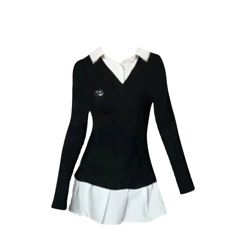 Other Black & White Co-ord Set with Collar Detail Black - 1
