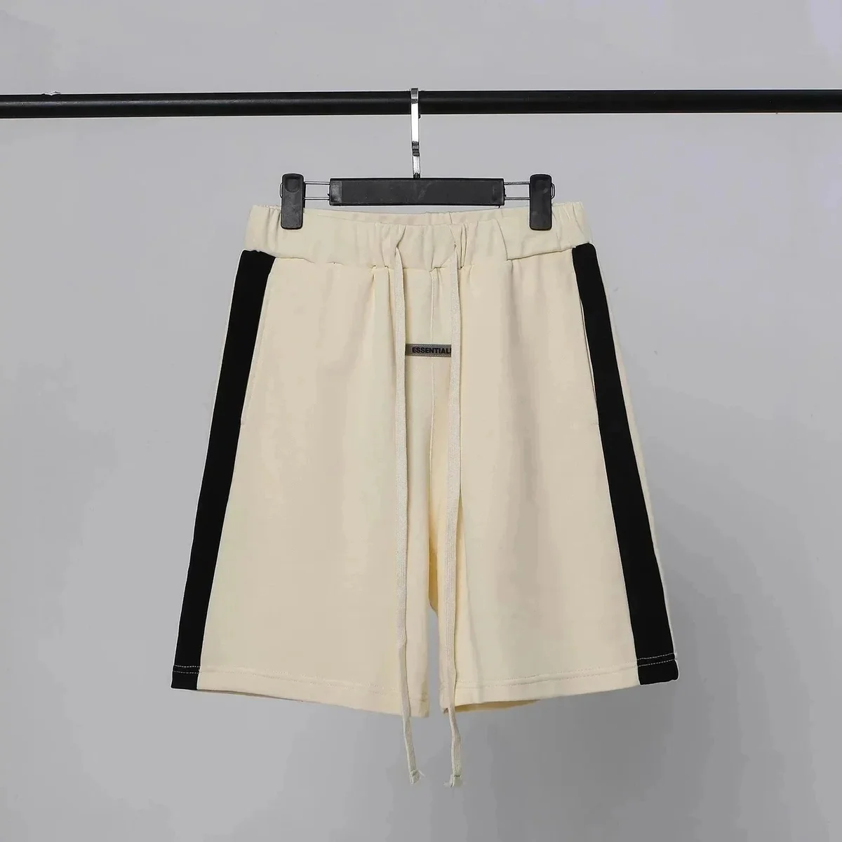 Other Essential Beige & Black Side Stripe Shorts Beige - 1