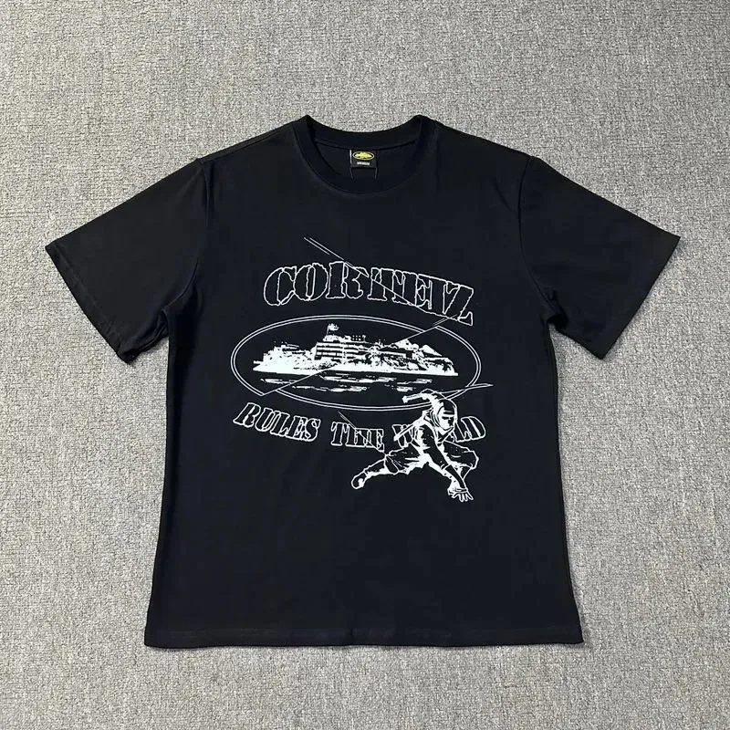 Other Black 'Cornevez Rules the World' T-Shirt Black - 1