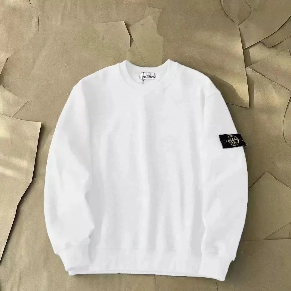 Stone Island Stone Island Compass Logo Crewneck Sweatshirt White White