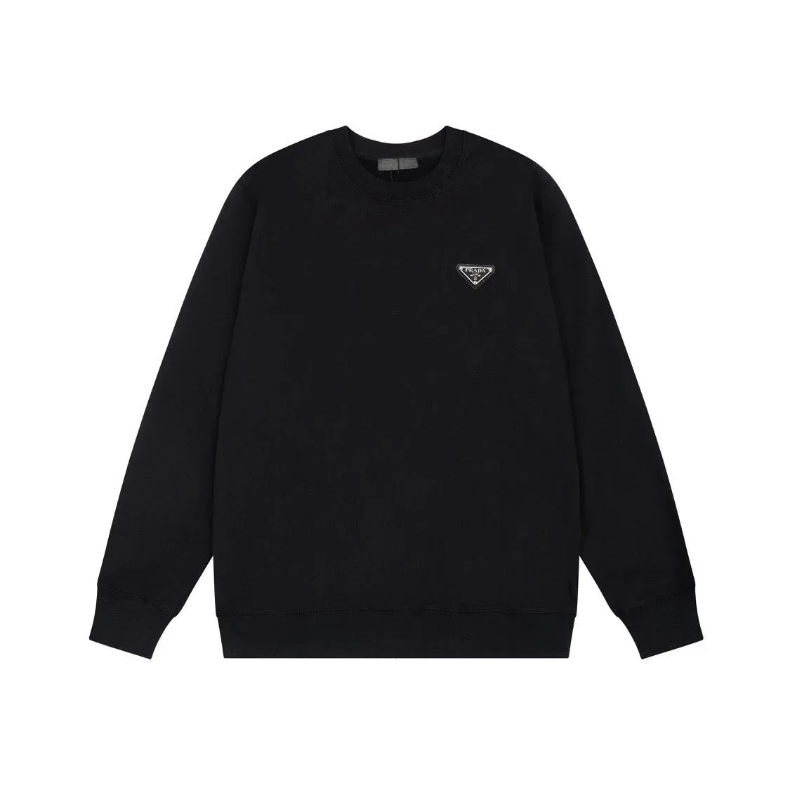 Prada Prada Triangle Logo Crewneck Sweatshirt Triple Black Black
