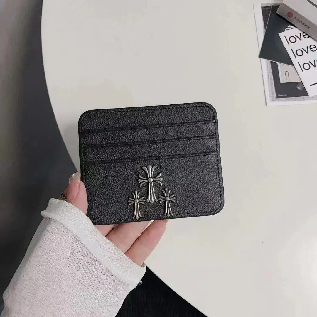 Chrome Hearts Chrome Hearts CH Cross Card Holder Lychee Grain Black Black