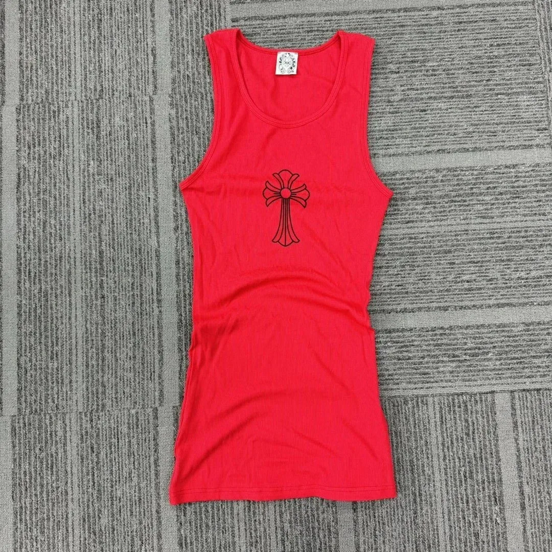 Chrome Hearts Chrome Hearts Red Cross Tank Top Red - 1
