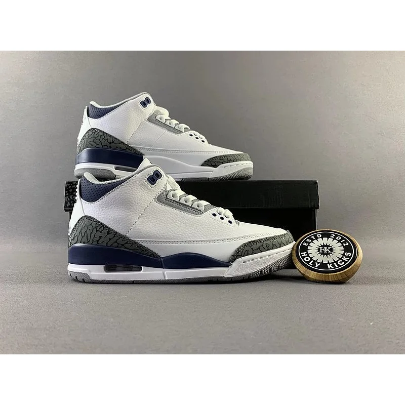 Jordan Air Jordan 3 White Cement Blue Sneakers White