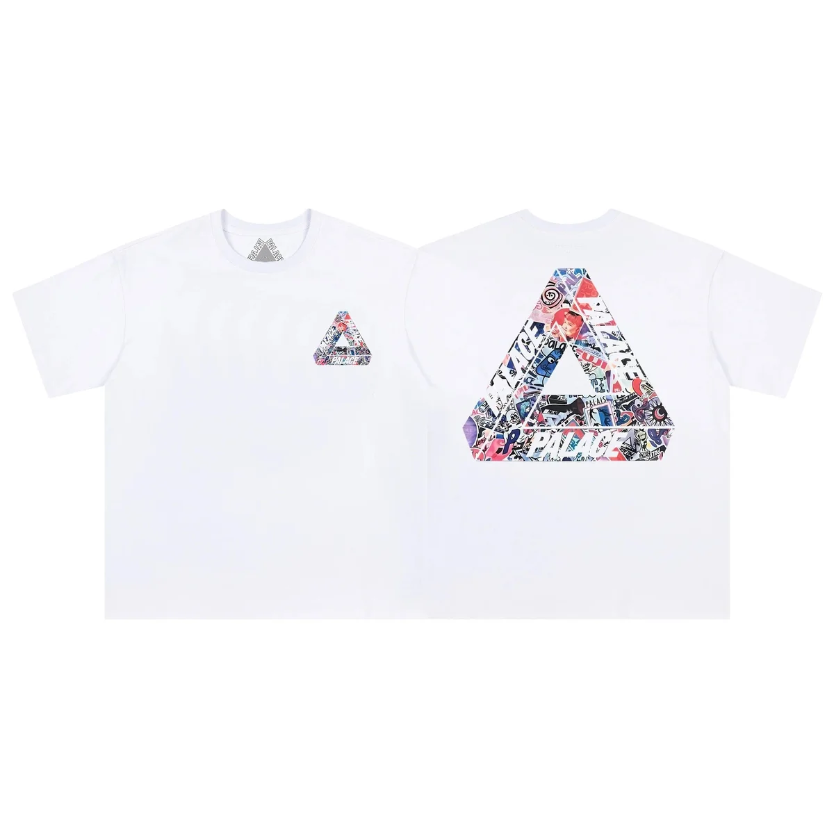 Palace Palace Tri-Logo Collage White T-Shirt White - 1