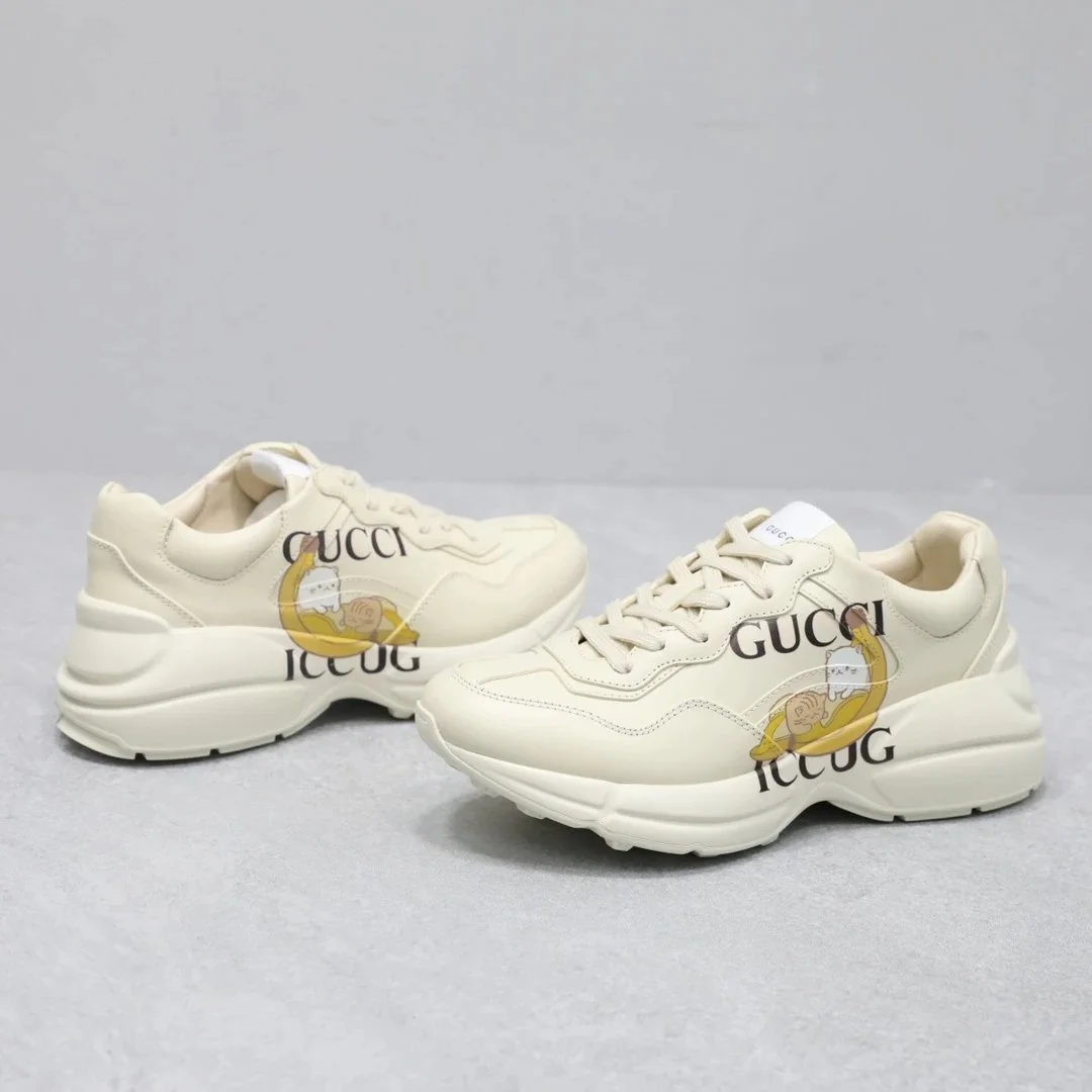 Gucci Gucci Rhyton Banana Print Cream Sneakers Cream - 1