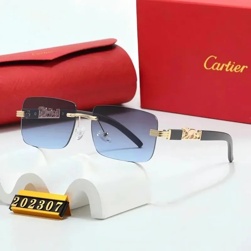Cartier Cartier Panthère 7 Black/Gold Blue Gradient Sunglasses Black - 1