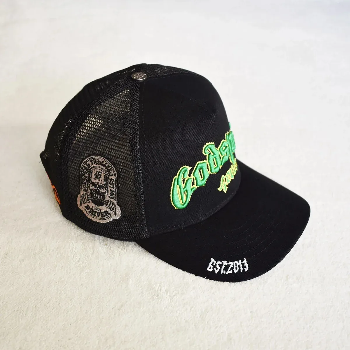 Godspeed Godspeed GS002 Black Green Yellow Trucker Cap Black - 1