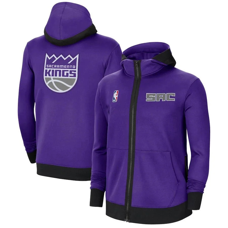 Nike Nike Sacramento Kings Air Jordan Full-Zip Hoodie Purple Purple - 1