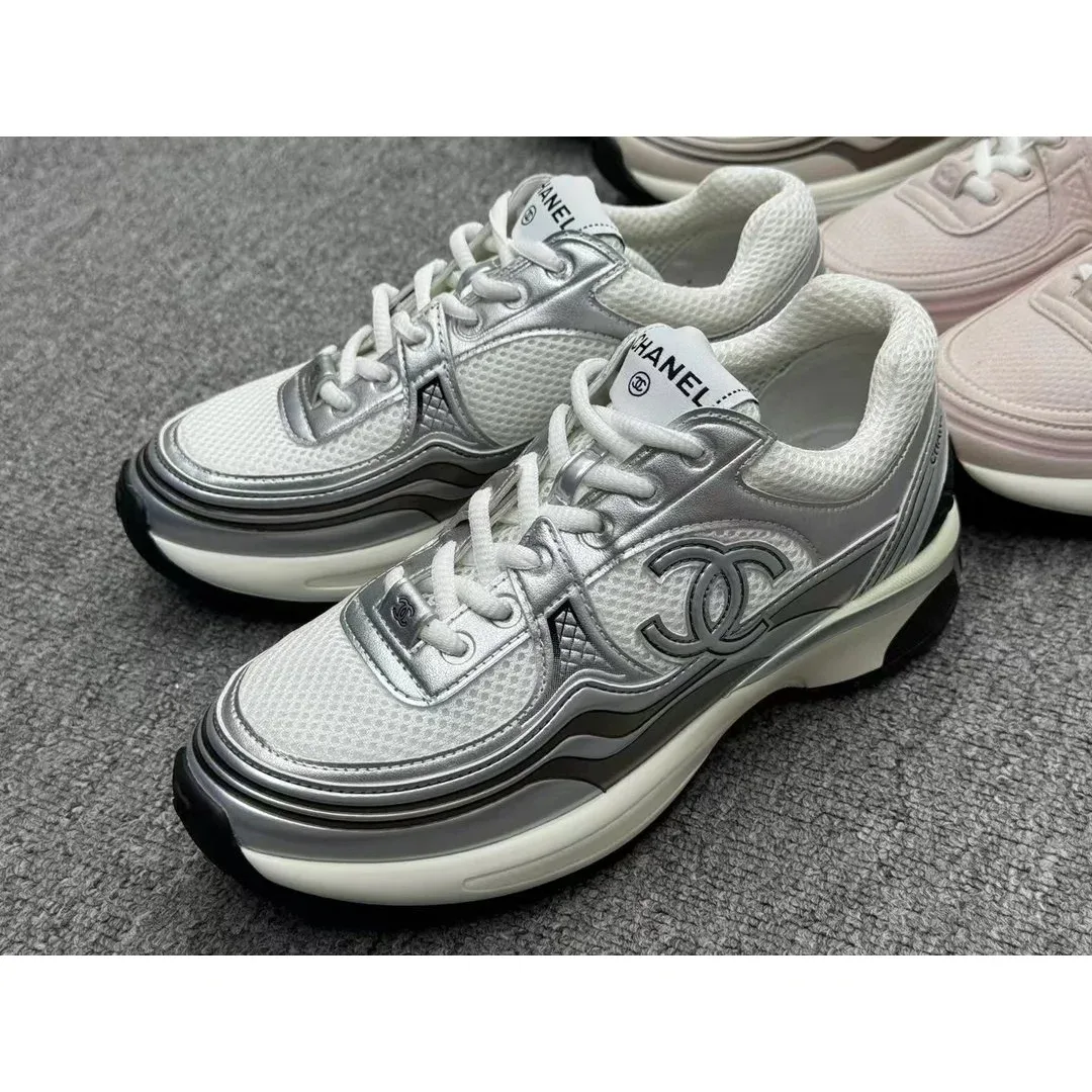Chanel Chanel Runners Silver/White Sneakers Silver