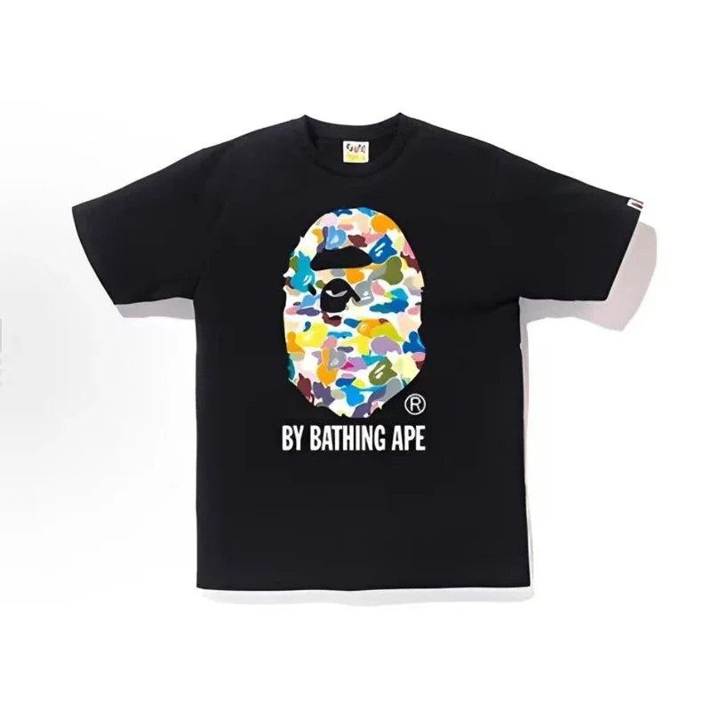 A Bathing Ape A Bathing Ape Multi Camo Head T-Shirt 1254 Black Black - 1