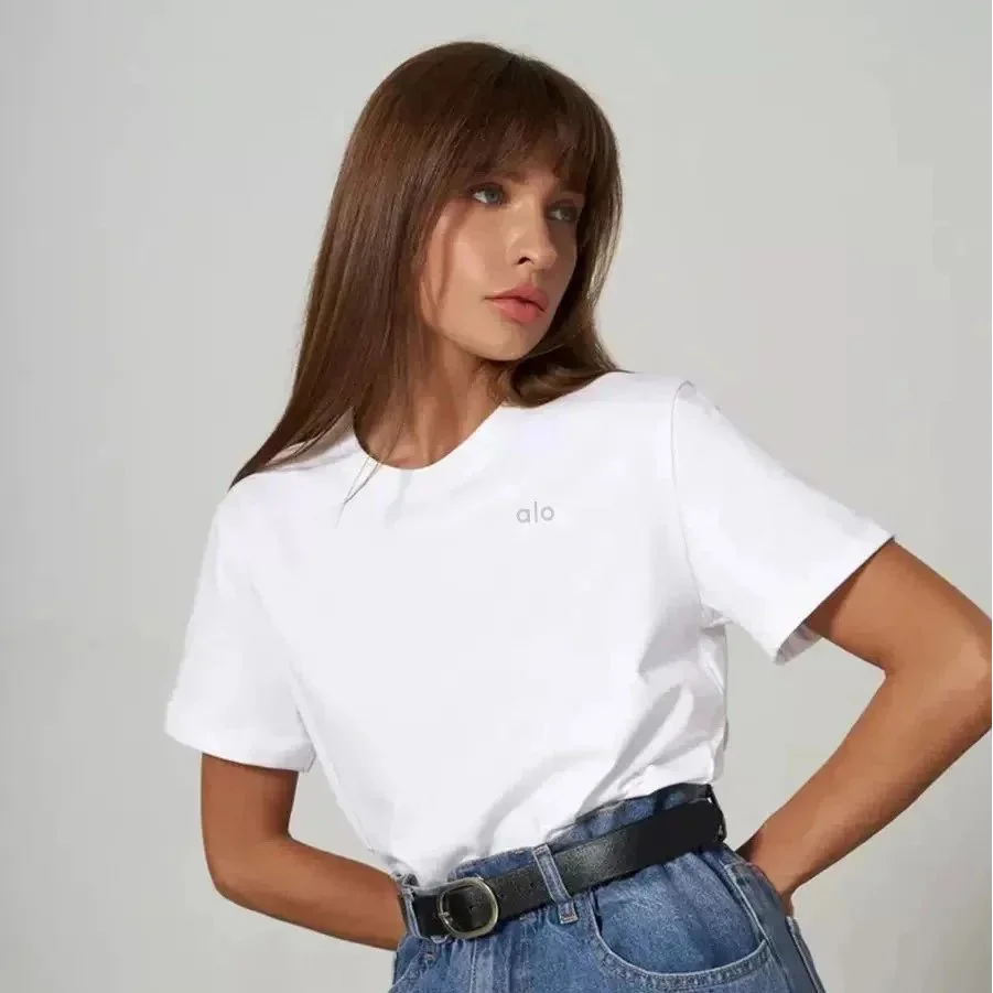 Alo Yoga Alo White 'alo' Logo T-Shirt White - 1