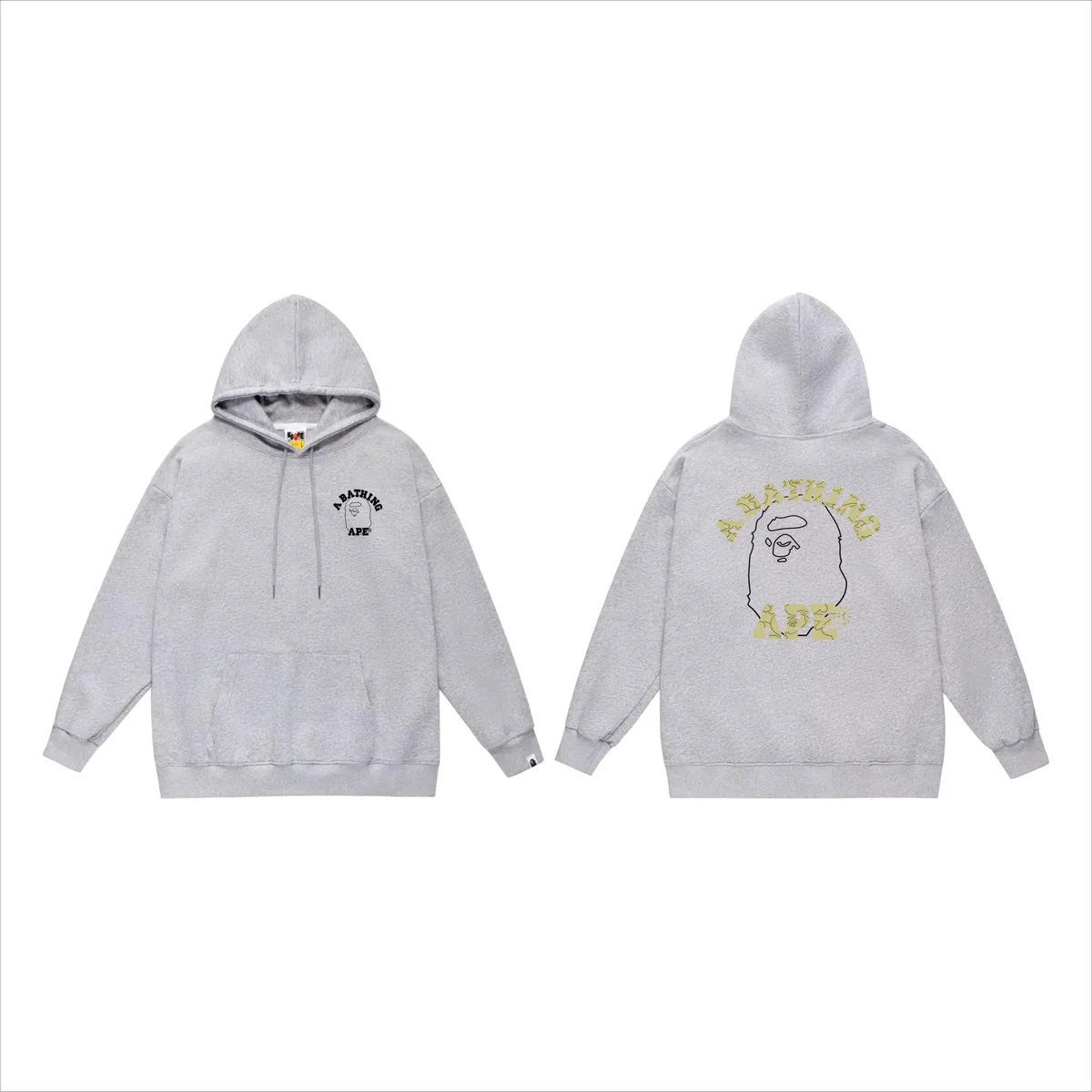 A Bathing Ape A Bathing Ape BAPE STA Grey Hoodie Grey - 1