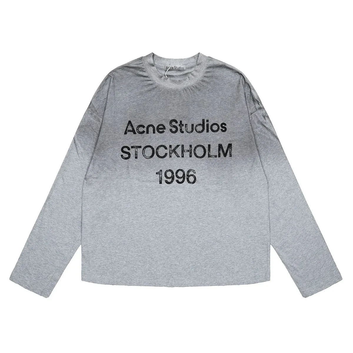 Acne Studios Acne Studios Stockholm 1996 Grey Long Sleeve T-Shirt Grey - 1