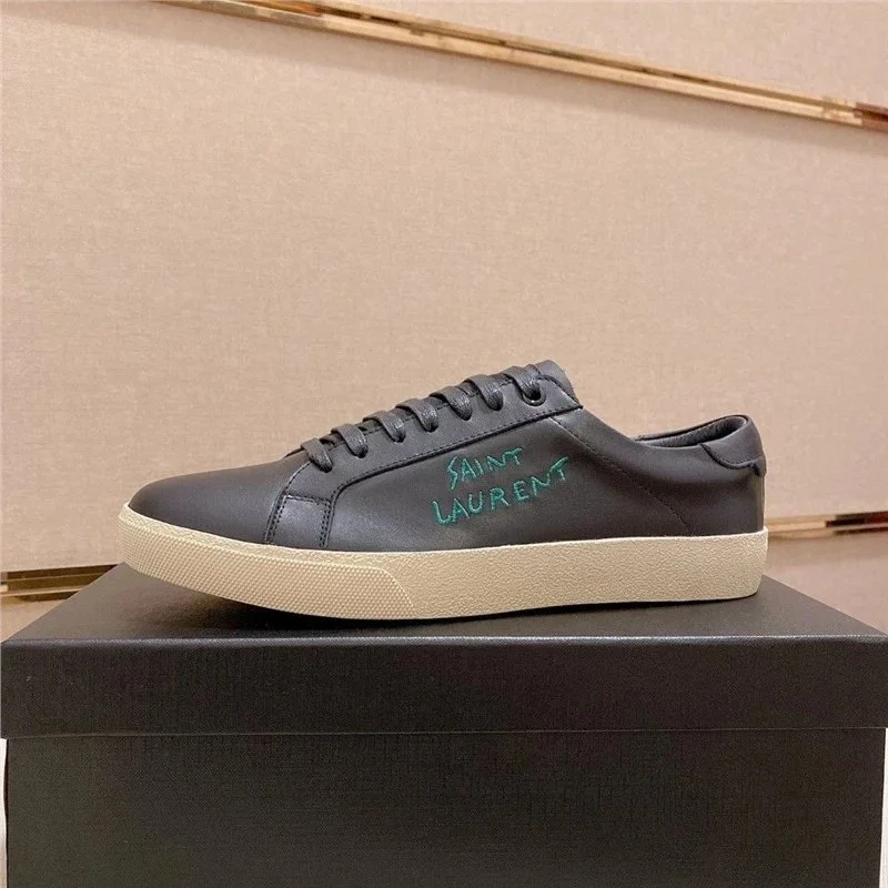 Saint Laurent Saint Laurent Classic Logo款9黑皮绿字 Sneakers Black