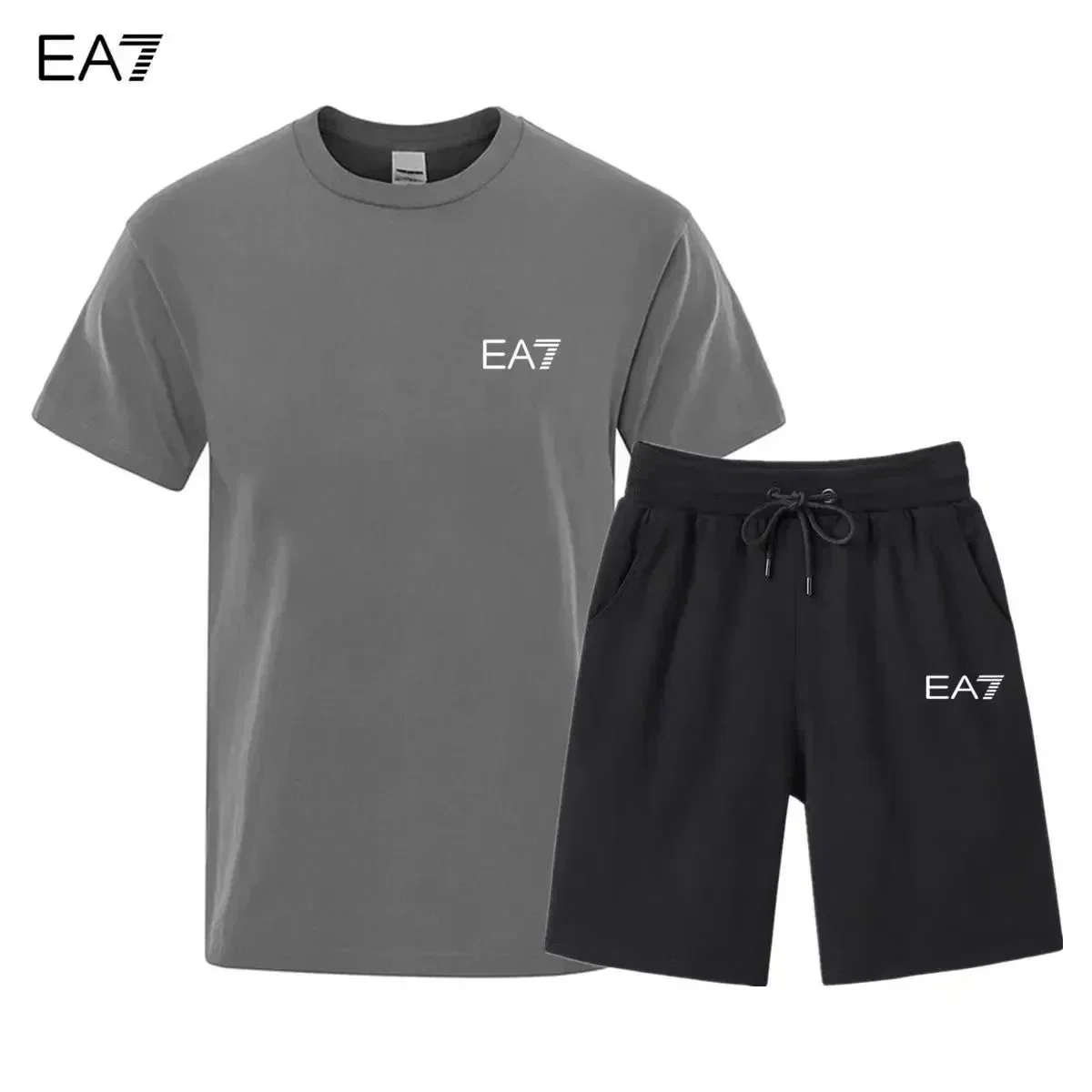 Armani EA7 Grey/Black Co-ord Set Grey