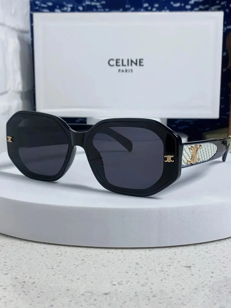 Celine Celine Classic Logo Black Sunglasses Black - 1