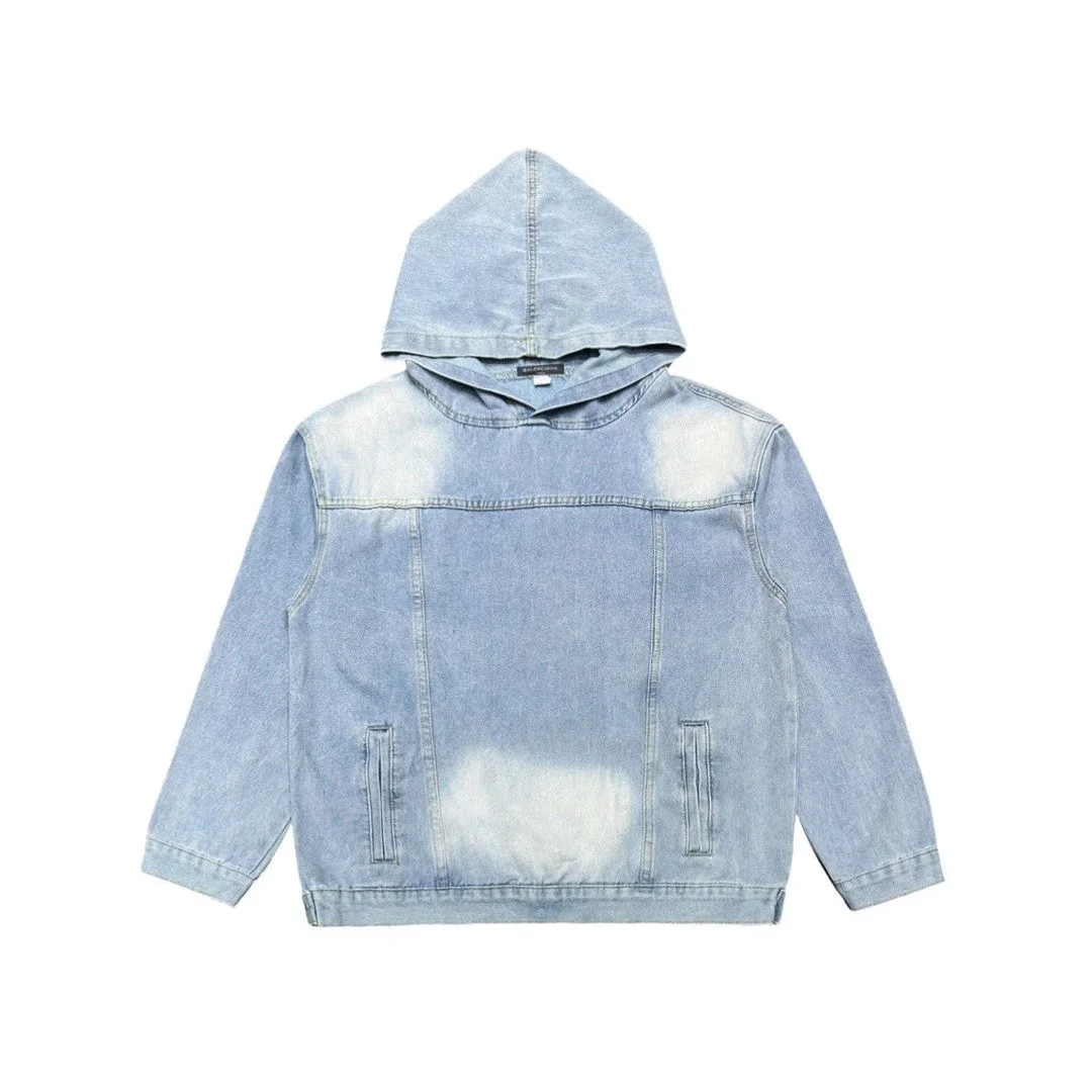 Other 19 Light Denim Blue Denim Hoodie Blue - 1