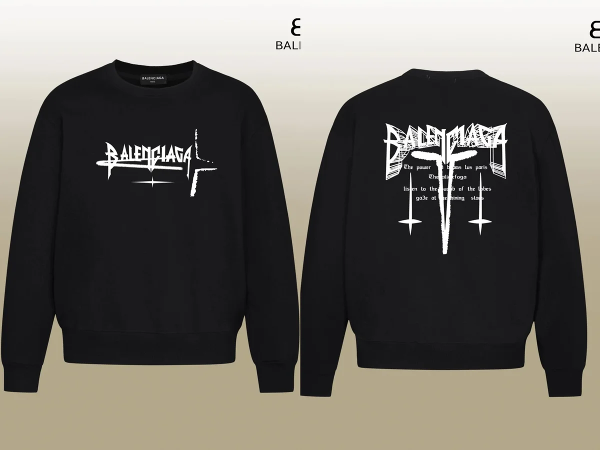 Balenciaga Balenciaga 18 Black Graphic Sweatshirt Black - 1
