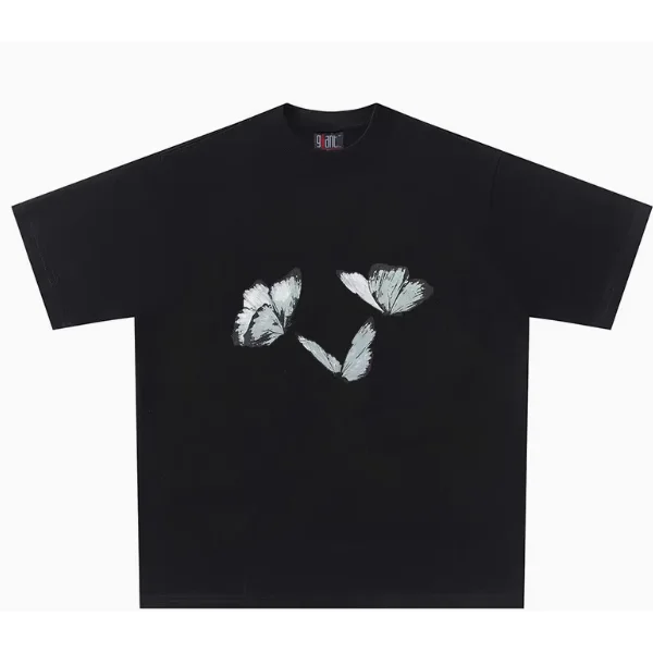Other Black Butterfly Print Oversized T-Shirt Black - 1
