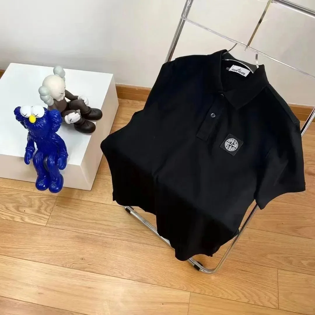 Stone Island Stone Island 02 Black Polo Shirt Black