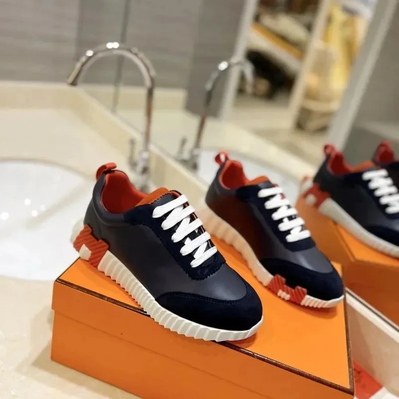 Hermès Hermès Runner Navy/Orange/White Sneakers Navy