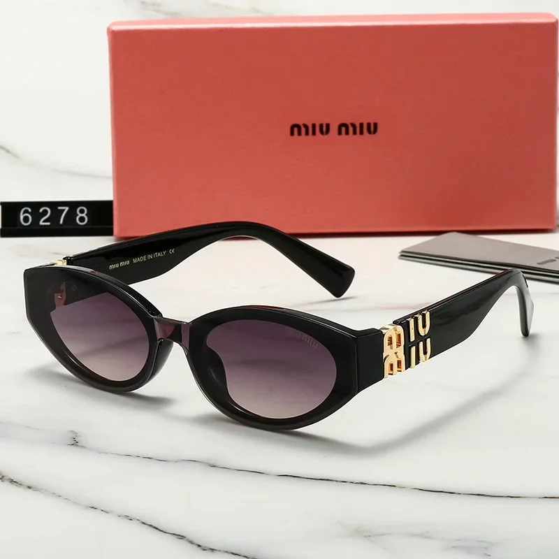 Miu Miu Miu Miu 6278-F Cat-Eye Sunglasses Black - 1