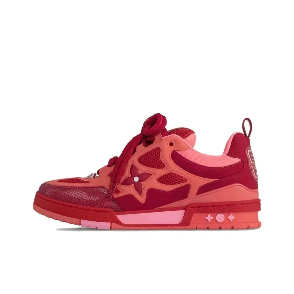 Louis Vuitton Louis Vuitton LV Trainer Pink & Red Sneakers Red