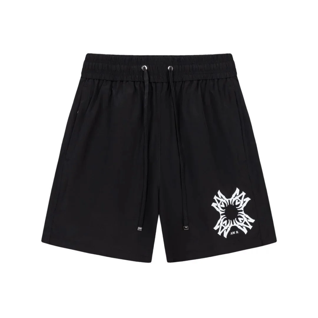 Amiri Amiri AMRI MX1 Black Wolf Print Shorts Black