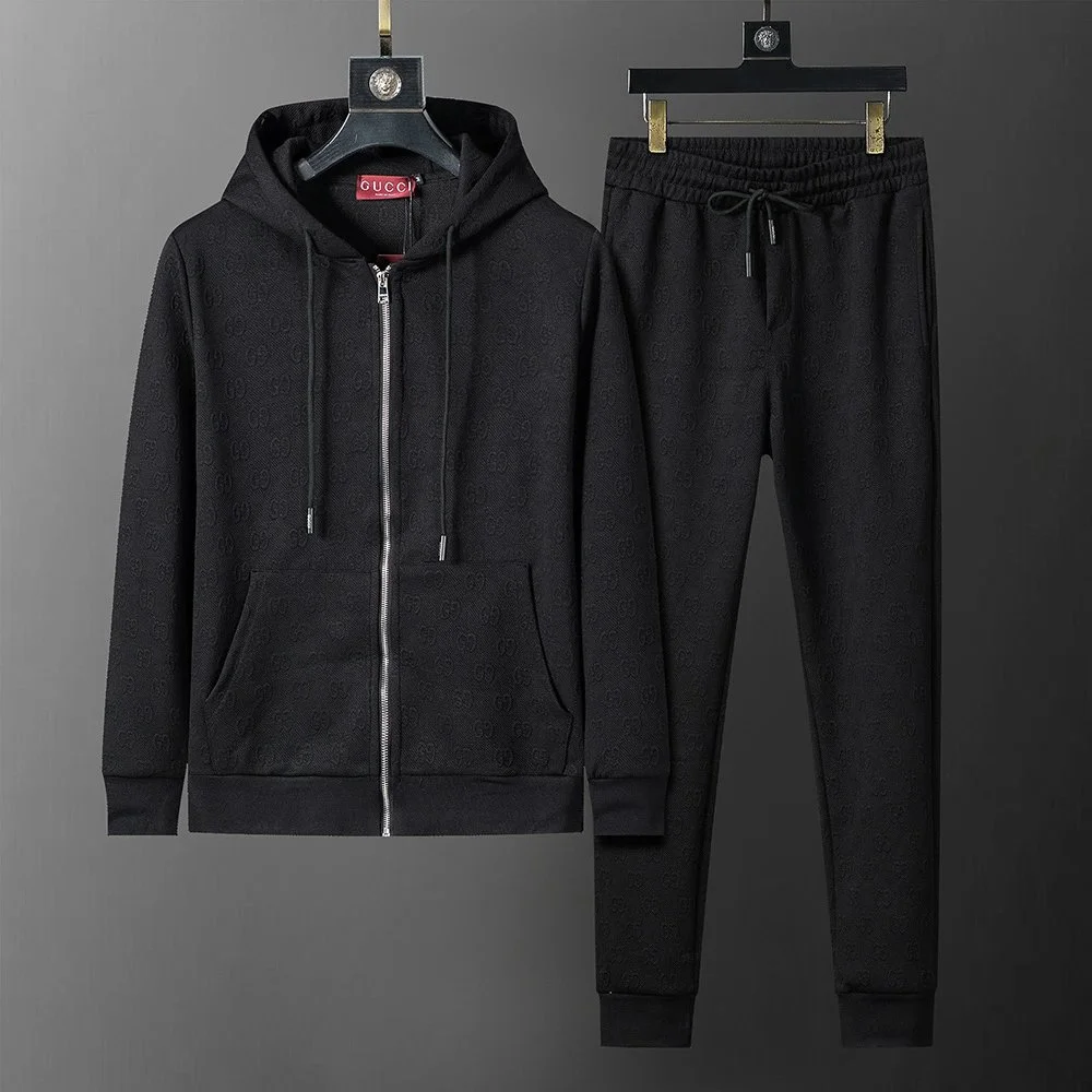 Gucci Gucci GG Monogram Tracksuit Black Casual Set Black - 1
