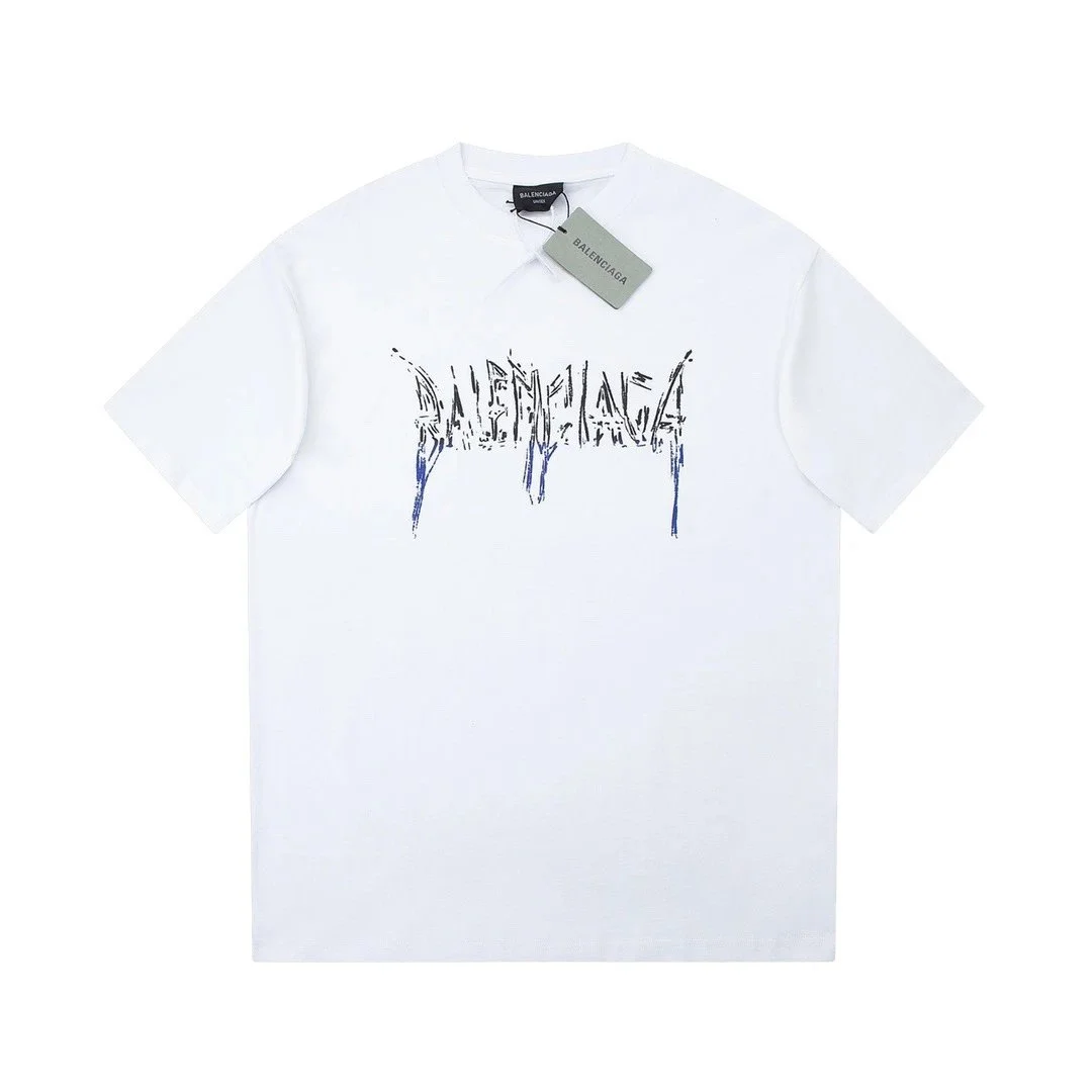 Balenciaga Balenciaga White Logo Print T-Shirt White - 1