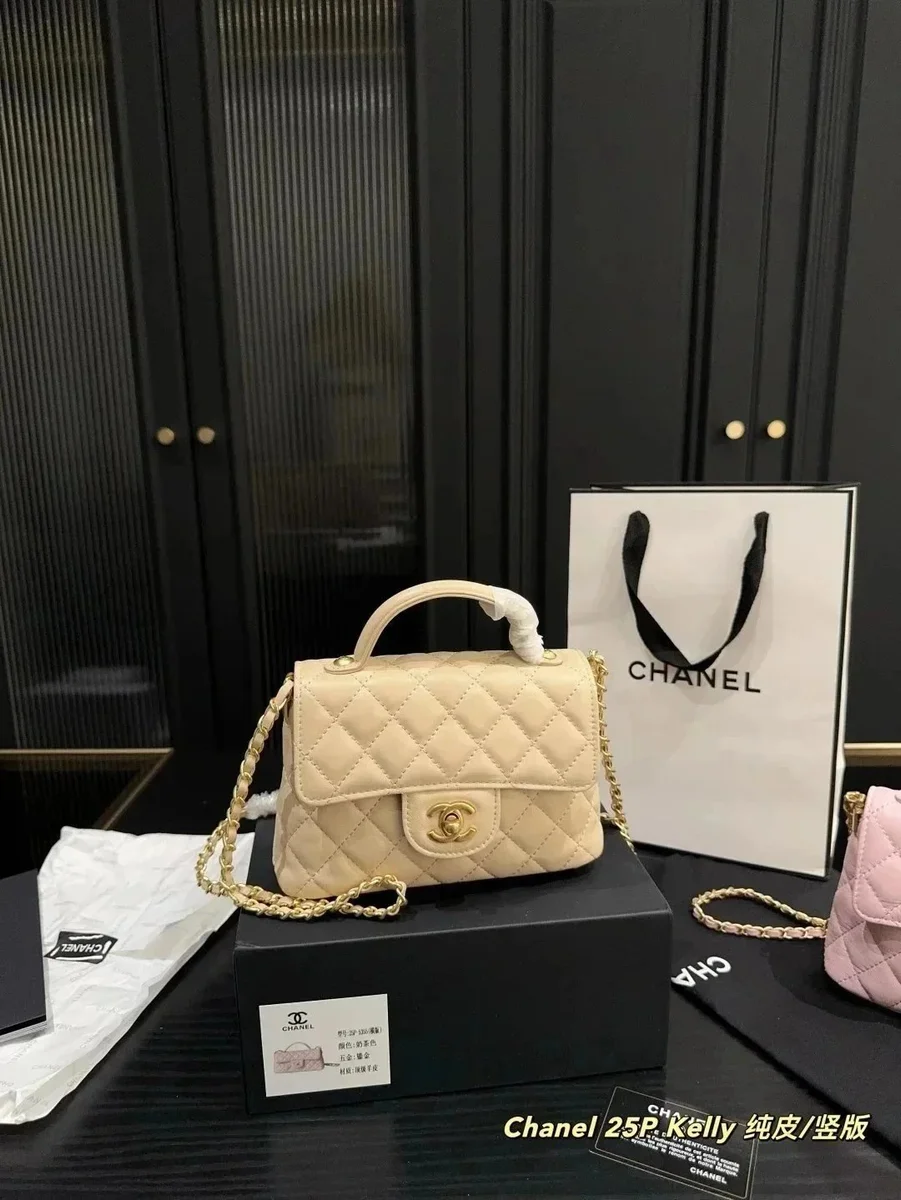 Chanel Chanel Classic Flap 25P Kelly Cream Handbag Cream