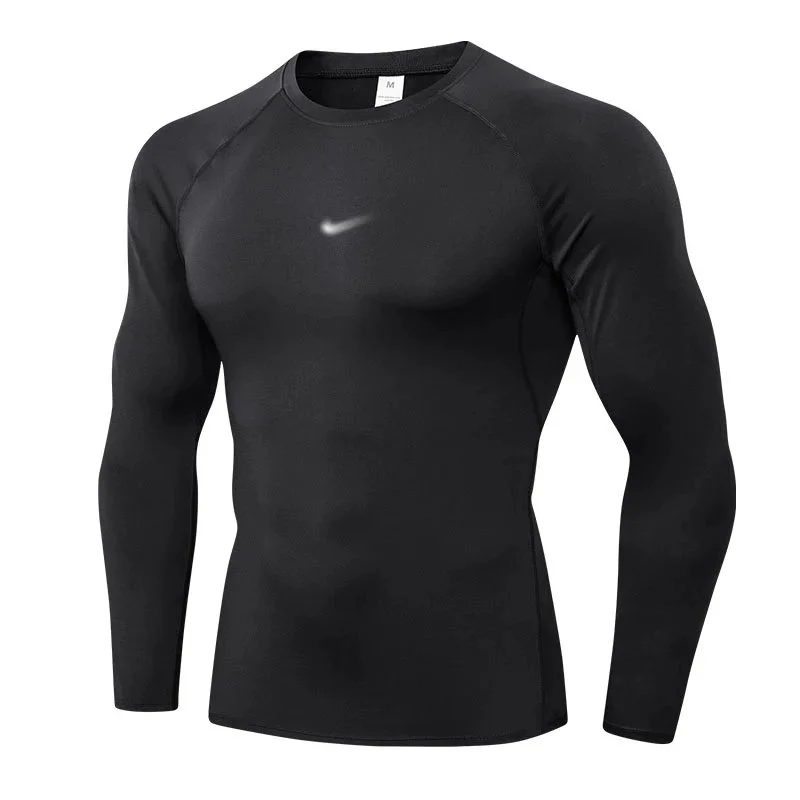 Nike Nike Black Long Sleeve NK Fitted Top Black - 1