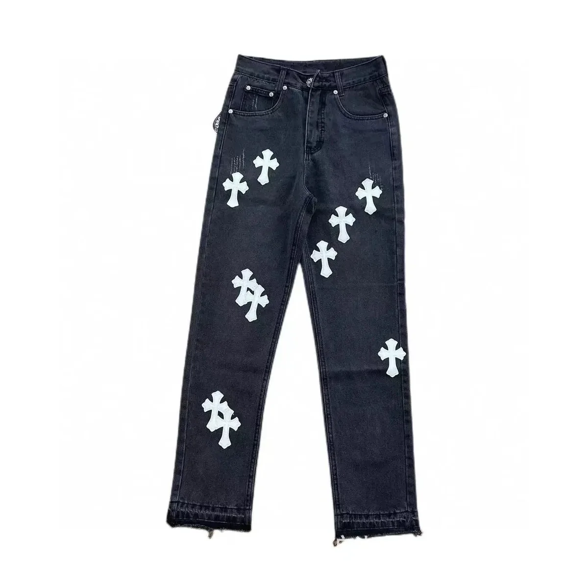Chrome Hearts Chrome Hearts CH Cross Black/White Denim Jeans Black