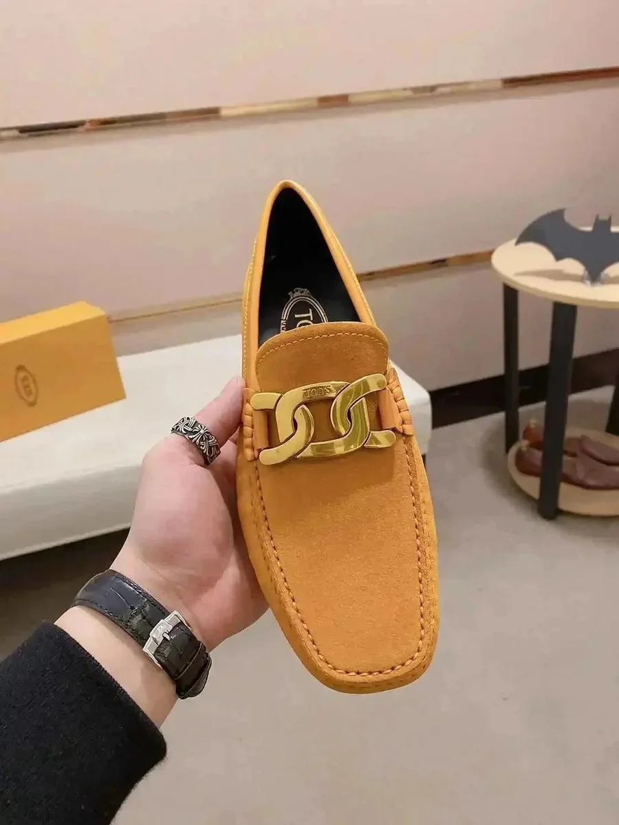Tod's Tods T-Logo Loafer Mustard Yellow Slip-On Shoe Brown