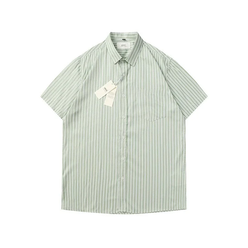 Other Striped Short-Sleeve Shirt Casual Green - 1
